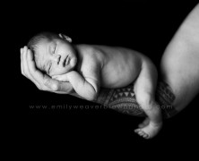 In daddy’s arms {Seattle newborn photographer}
