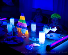 Blacklight dinner